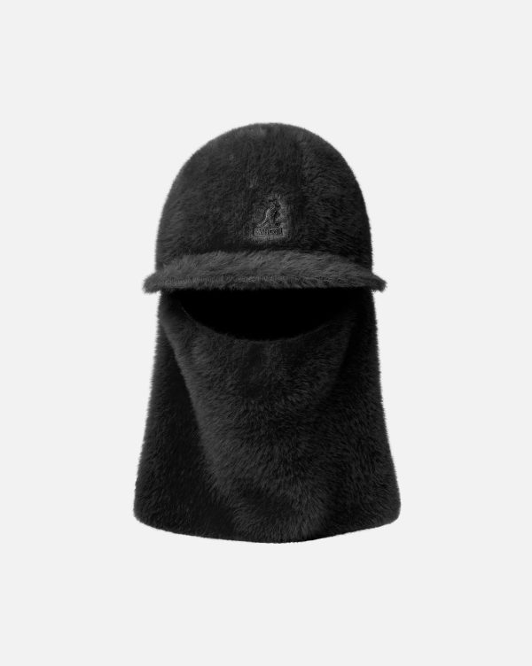 KANGOL FAUX FUR BALACLAVA BLACK