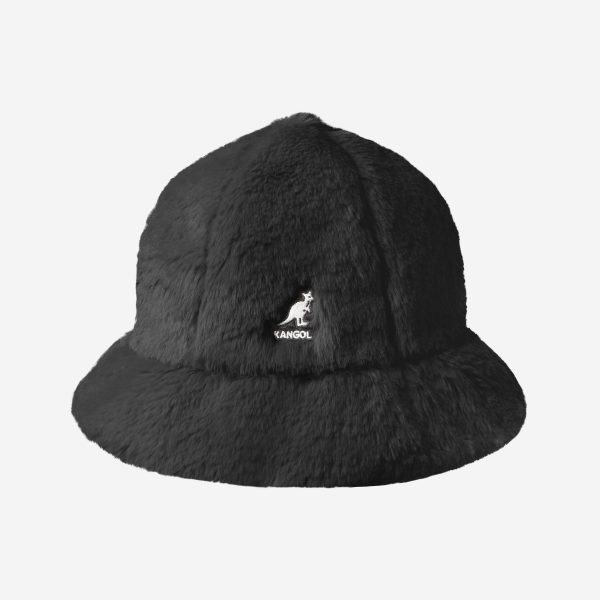 KANGOL FAUX FUR CASUAL BLACK
