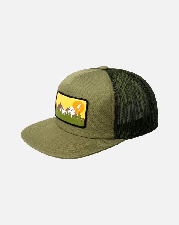 KANGOL OUTDOOR PATCH TRUCKER OLIVE
