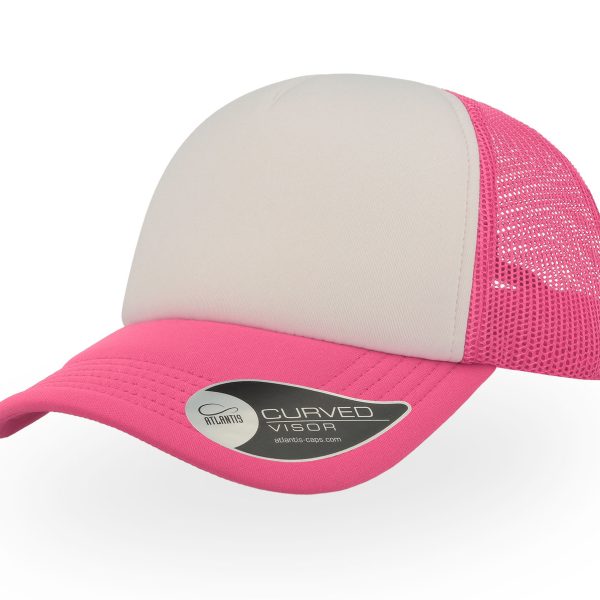 RAPPER-FUCHSIA-FLUO-TRUCKER-COTTON-POLYESTER-RAPPFUFL RAPPER FUCSIA FLUO WHITE